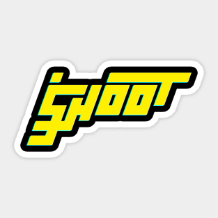 Shoot - Cyberpunk Logotype Style Sticker